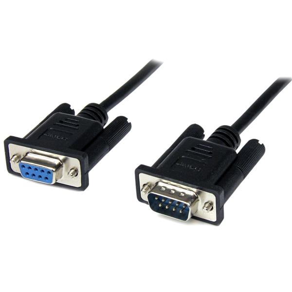 2m DB9 RS232 Serial Null Modem Cable with F/M connectors for reliable PC-to-PC file transfer and serial communication.