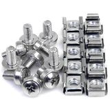 50-Pack M6 Mounting Screws and Cage Nuts for Server Rack Cabinets - TAA Compliant Hardware