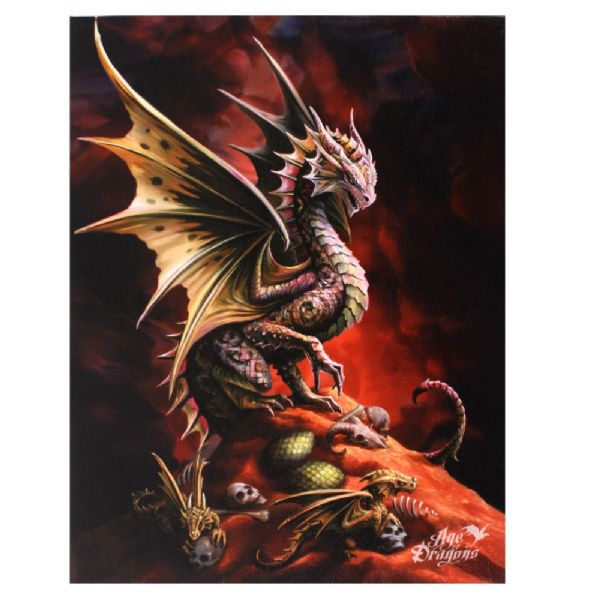 Canvas Art By Anne Stokes - Small Desert Dragon Canvas