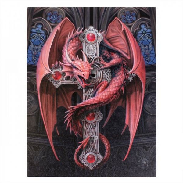 Canvas Art By Anne Stokes - Small Gothic Guardian Canvas
