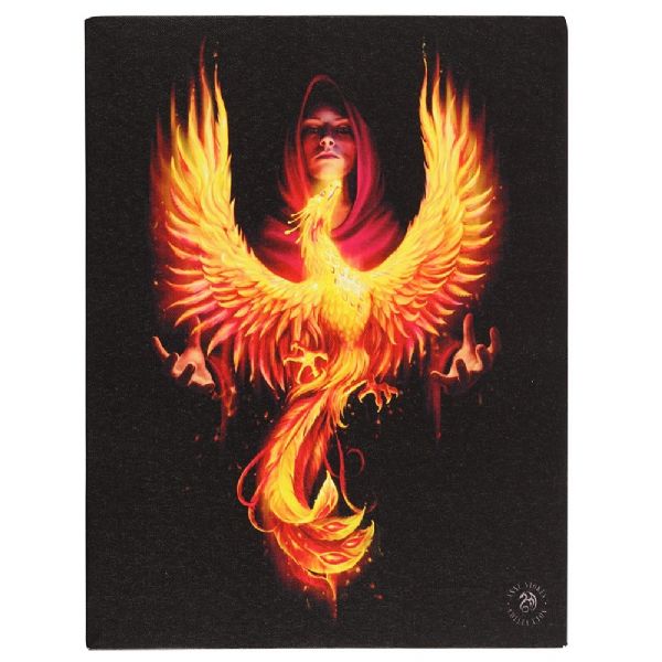 Small Phoenix Rising Canvas Plaque