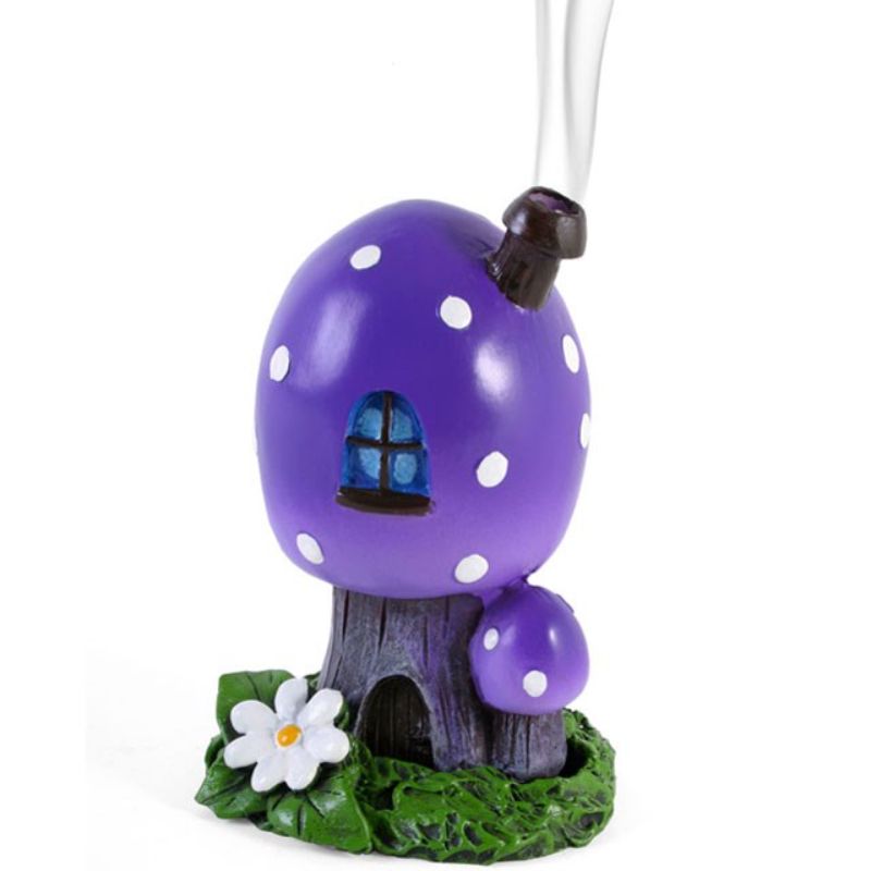 Incense Holder - Purple Smoking Toadstool Incense Cone Holder