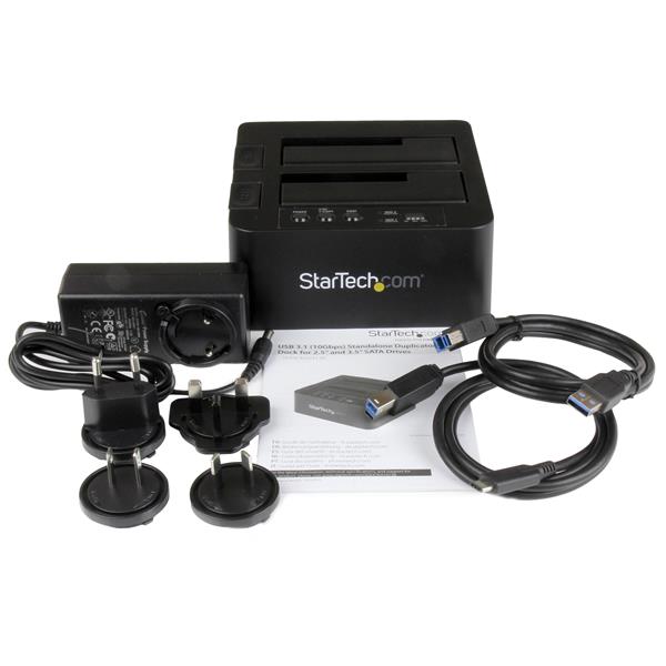 High-Speed USB 3.1 Duplicator Dock for 2.5" & 3.5" SATA SSD/HDD - Clone Drives Easily