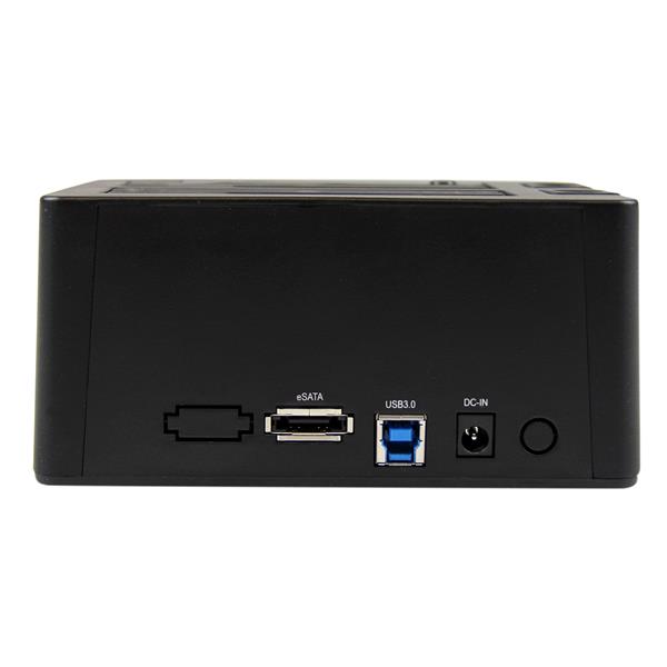 High-Speed USB 3.0/eSATA Dual Hard Drive Dock with UASP for 2.5/3.5in SATA SSD/HDD