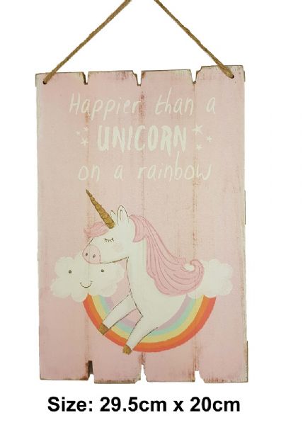 Happier Than a Unicorn Plaque