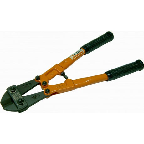 Seiki 12-Inch Bolt Cutters with 5mm capacity, designed for cutting wire, chain, and bolts with ergonomic grip for comfort.