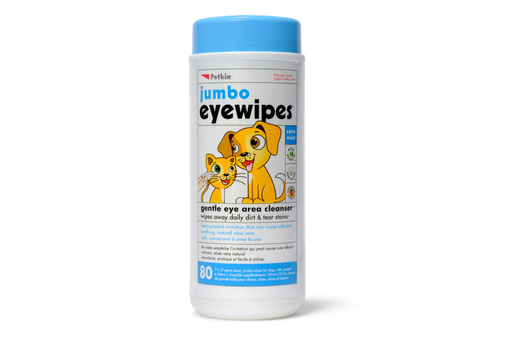 Petkin Jumbo Eye Wipes 80pk