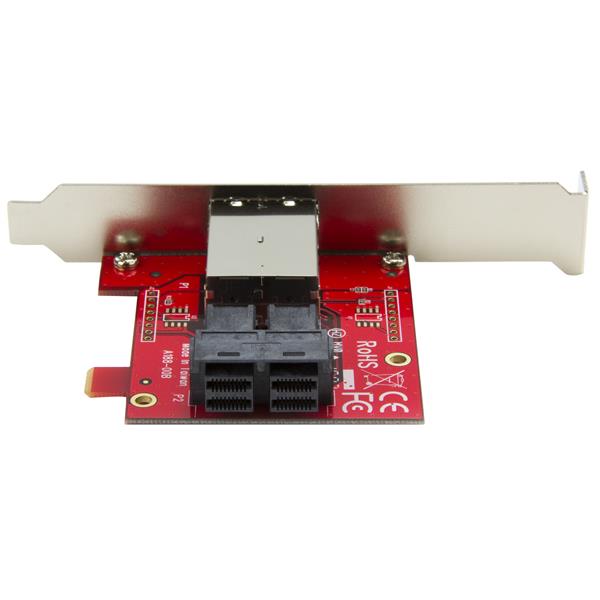 High-Speed Mini-SAS Adapter 12Gbps - Dual SFF-8643 to SFF-8644 with Full/Low-Profile Brackets