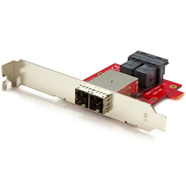 High-Speed Mini-SAS Adapter 12Gbps - Dual SFF-8643 to SFF-8644 with Full/Low-Profile Brackets