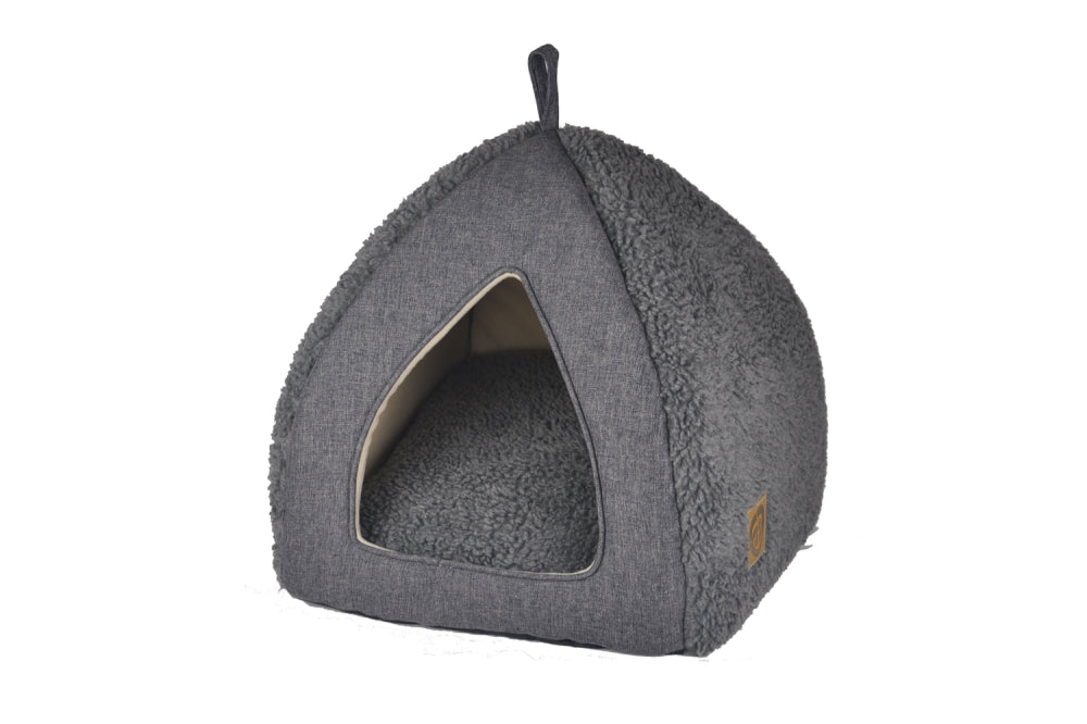 Sherpa Cuddly Cave - Grey   -39x39x37cm - Dog Bed