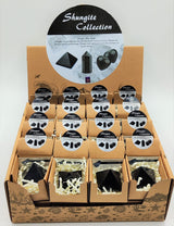 Shungite Pyramids in Display Box - Set of 32
