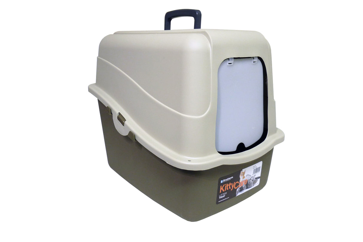 Hooded Litter Pan 48x38x43cm - Warm Gray Base