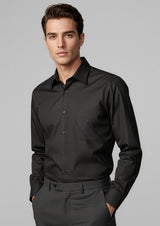 Metro Mens Long Sleeve Shirt - Mid Blue