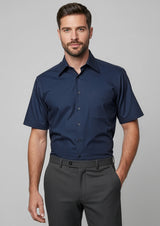 Metro Mens Short Sleeve Shirt - Navy