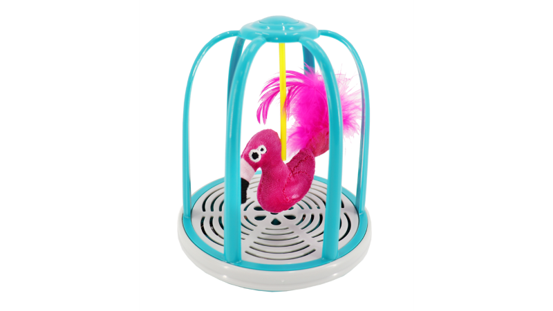 Cat Toy - Mad Cat Bird in a Cage (17.8cm)