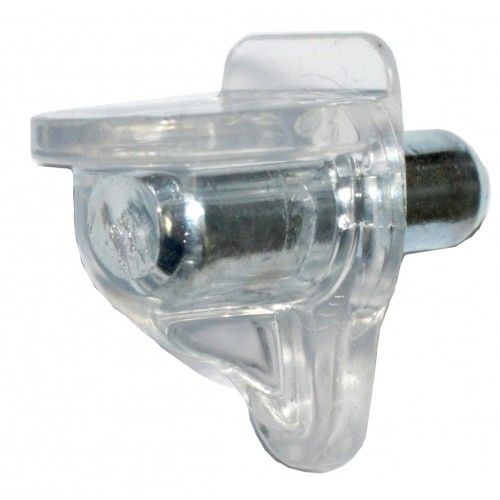 SHELF SUPPORT - Plastic with Steel Pin 5mm (Clear)