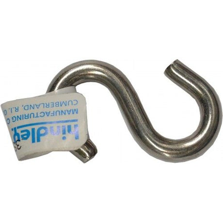 Heavy-duty stainless steel S.HOOK TAG for versatile hanging and fastening, measuring 8mm x 63mm.