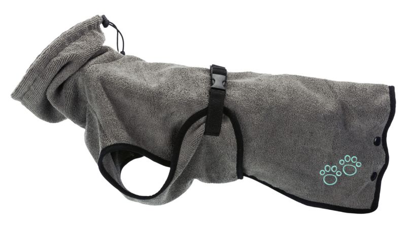 Bathrobe for Dogs - Grey Med (50cm)