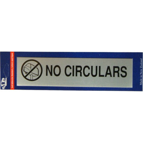 Aluminium Signs Self Adhesive  No Circulars