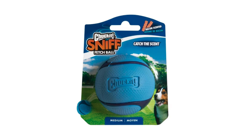 Dog Toy - Sniff Fetch Ball Bacon Medium (1pk)