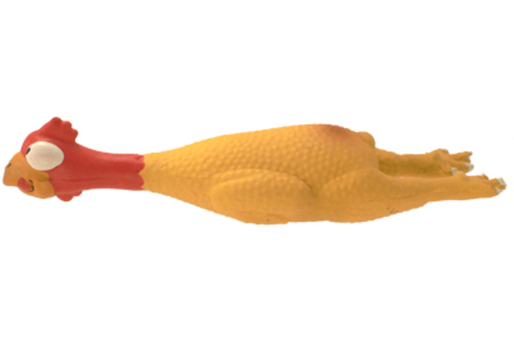 Dog Toy (Squeaky Latex & Vinyl) - Latex Funny Chicken - Lrg - 25cm