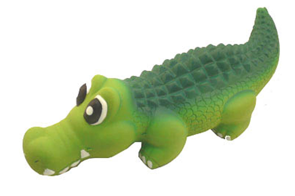 Dog Toy (Squeaky Latex & Vinyl) - Squeaky Latex Crocodile - Mini (15cm)