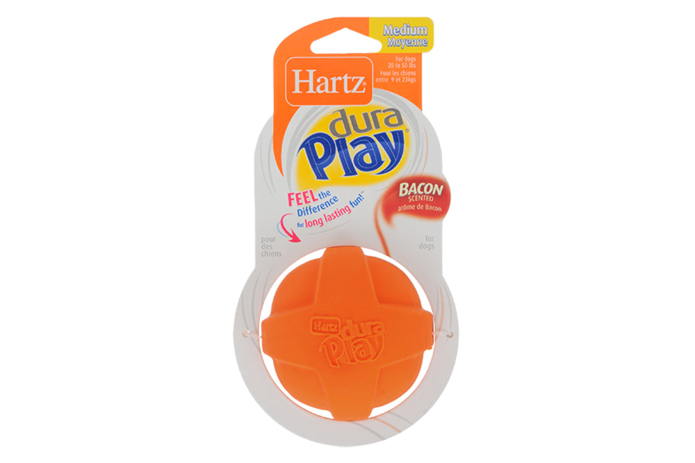 Dog Toy (Squeaky Latex & Vinyl) - Hartz Dura Play Ball - Med