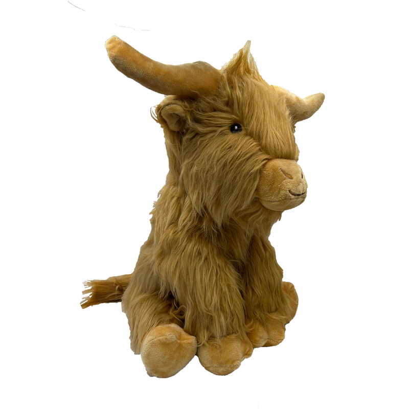 Dog Toy Plush Highland Cow Shaggy 35cm