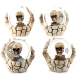 Snow Globe - Skull in Skeleton Hand (Set of 4)