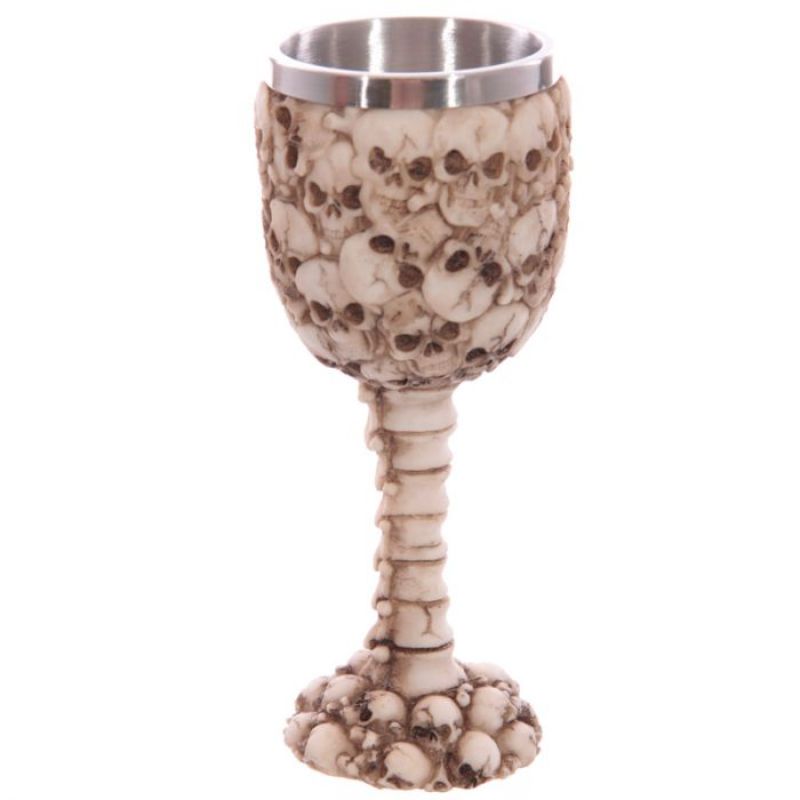 Goblet - Decorative Multi Skull and Spine (18cm)