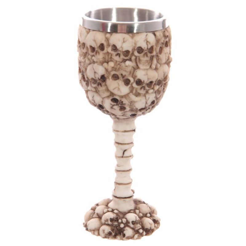 Goblet - Decorative Multi Skull and Spine (18cm)