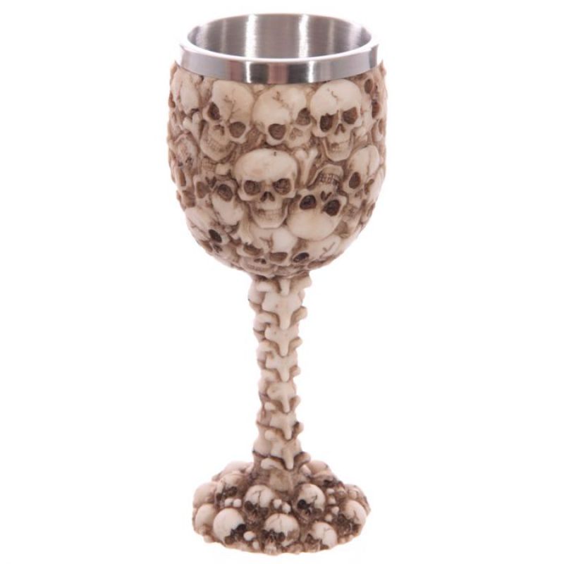 Goblet - Decorative Multi Skull and Spine (18cm)