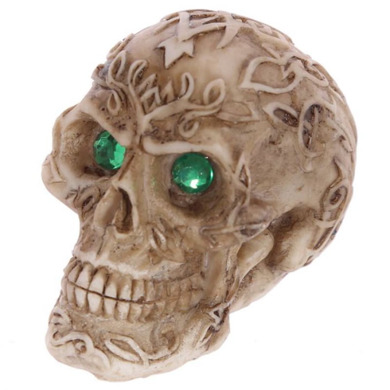 Ornament - Mini Celtic Skulls with Gem Eyes (Set of 12 Assorted)