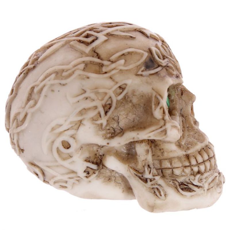 Ornament - Mini Celtic Skulls with Gem Eyes (Set of 12 Assorted)