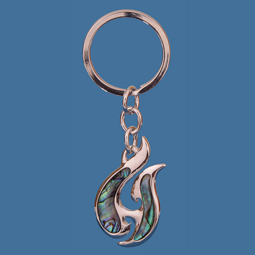 Paua Fish Hook Keyring - Smartfox