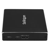 High-Speed Dual-Slot M.2 NGFF SATA SSD Drive Enclosure - USB 3.1 RAID Storage Solution