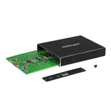 High-Speed Dual-Slot M.2 NGFF SATA SSD Drive Enclosure - USB 3.1 RAID Storage Solution