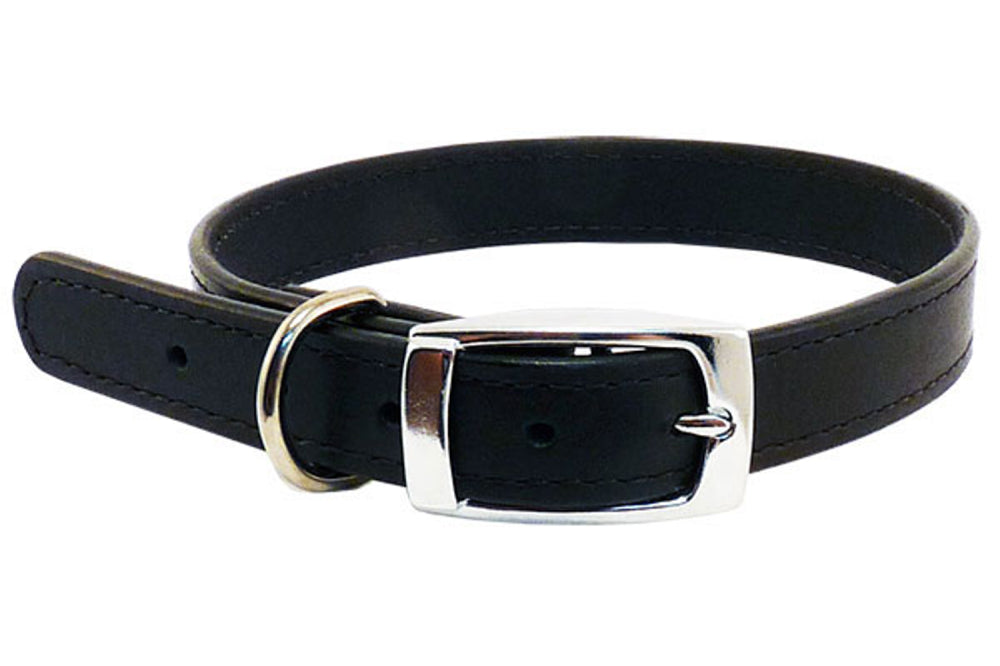 Dog Collar - Leather - 18mm x 45cm - Black