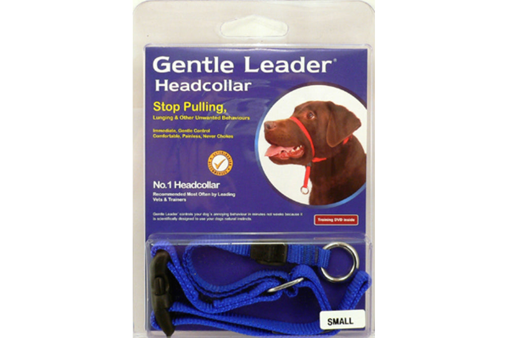 Dog Head Collar - Gentle Leader - Head Collar - Blue    -Small