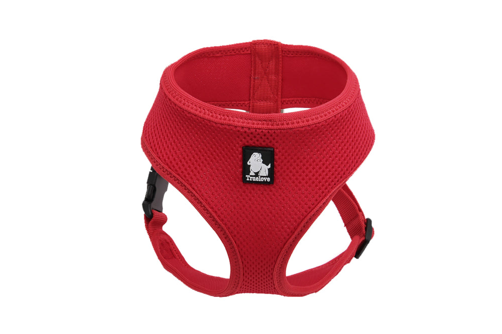 Dog Harness Soft Mesh - Red - XS