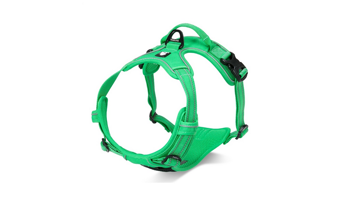 Dog Harness - Deluxe Mesh Green (Medium)