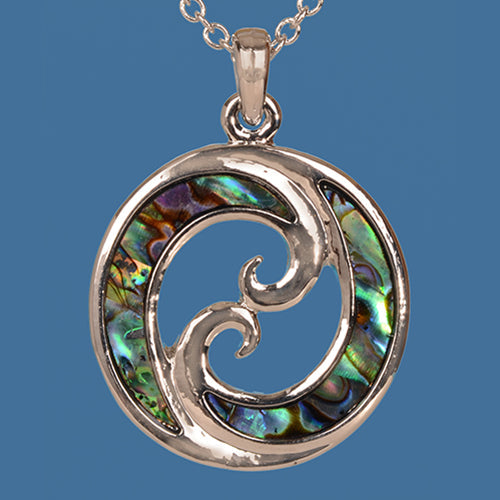 Double Koru Paua Pendant - Smartfox