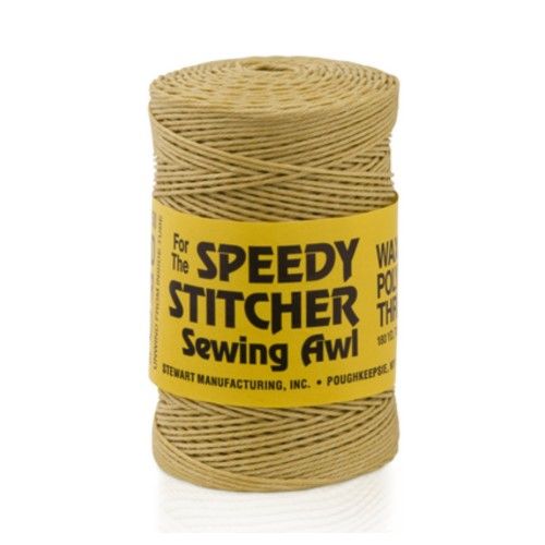 High-quality waxed polyester sewing awl thread in coarse texture, 180 yards for durable and versatile crafting.