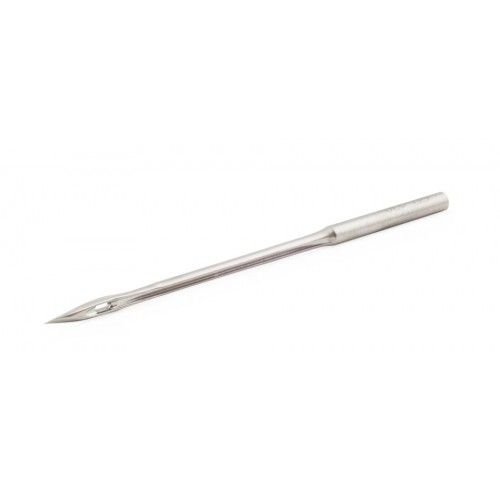 No. 4 straight sewing awl needle, 45mm, stainless steel, ideal for leather, canvas, and denim stitching.