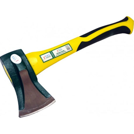 Lightweight 1kg splitting hatchet with fibreglass handle, designed for efficient wood splitting for all users.