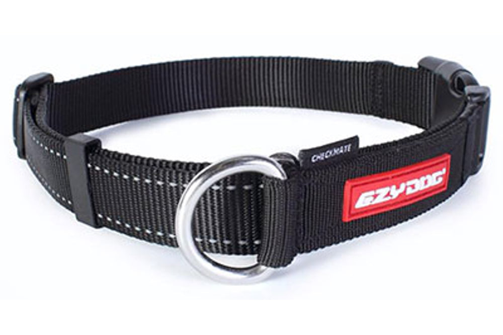 Dog Collar - EzyDog Collar Checkmate Black  - Small