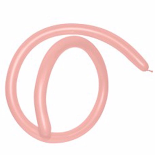Pack of 50 Peach Blush Latex Modelling Balloons, perfect for festive decorations and balloon animals, eco-friendly and durable.