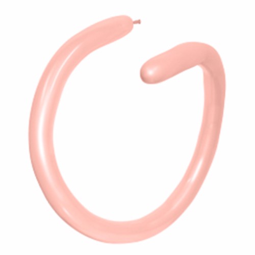 Pack of 100 peach blush latex balloons, ideal for creative decorations and modelling at parties and events.