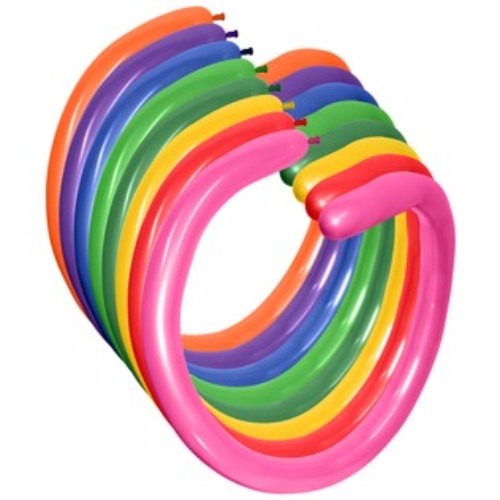 50-pack of 260QT metallic assorted modelling latex balloons, perfect for creative designs at celebrations and events.