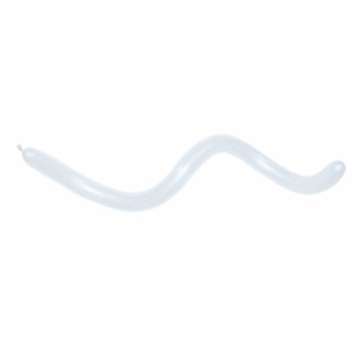 Pack of 20 elegant white modelling latex balloons, perfect for creating decorative sculptures and centerpieces.